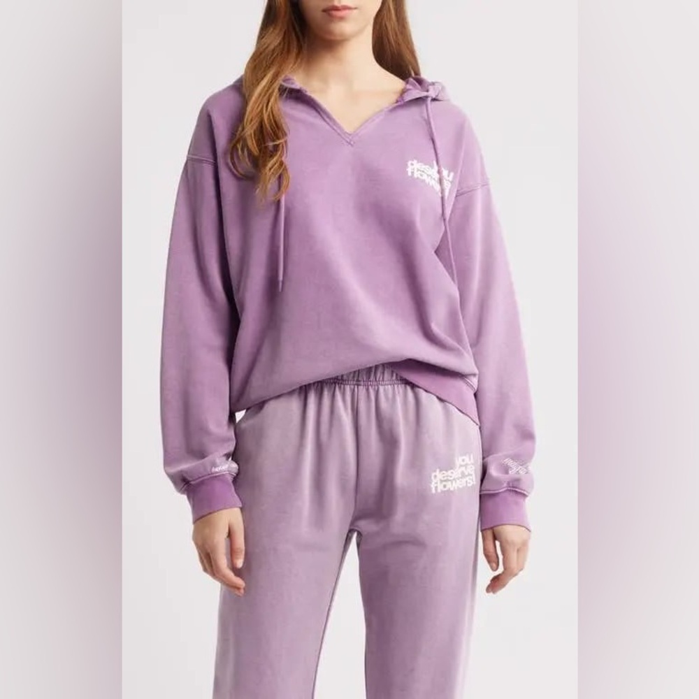 You Deserve Flowers Mayfair Group Lavender Purple Hoodie Sweatshirt Sweater